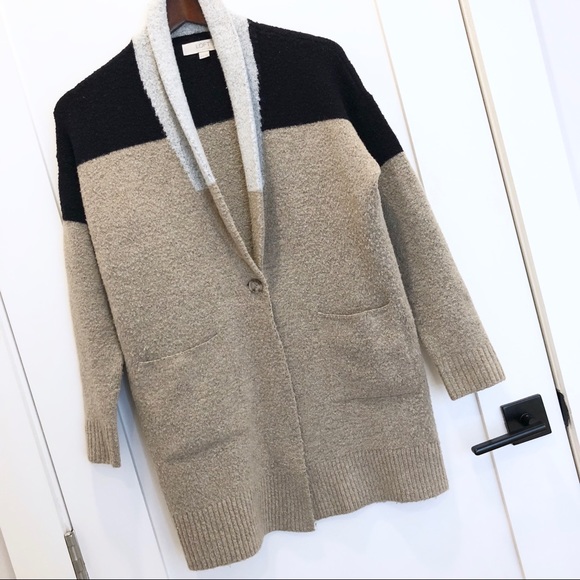 Loft Italian Yarn Perfect Neutral Long Cardigan XS - Picture 5 of 6